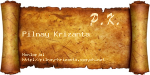 Pilnay Krizanta névjegykártya